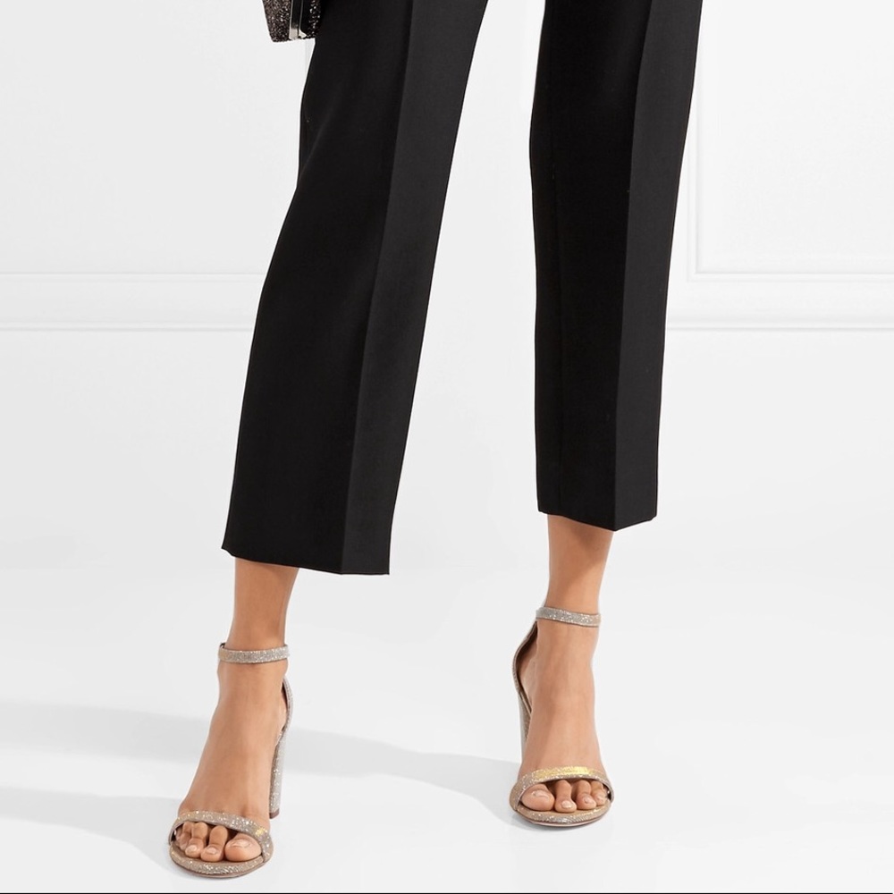 Stuart Weitzman nearlynude sandal 8.5 metallic
